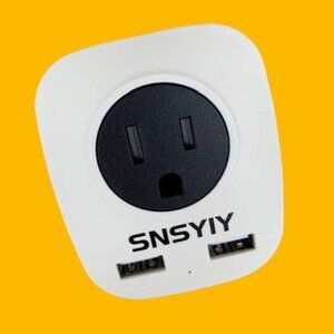 2 US to Europeon Travel Plug Adapter with USB Port